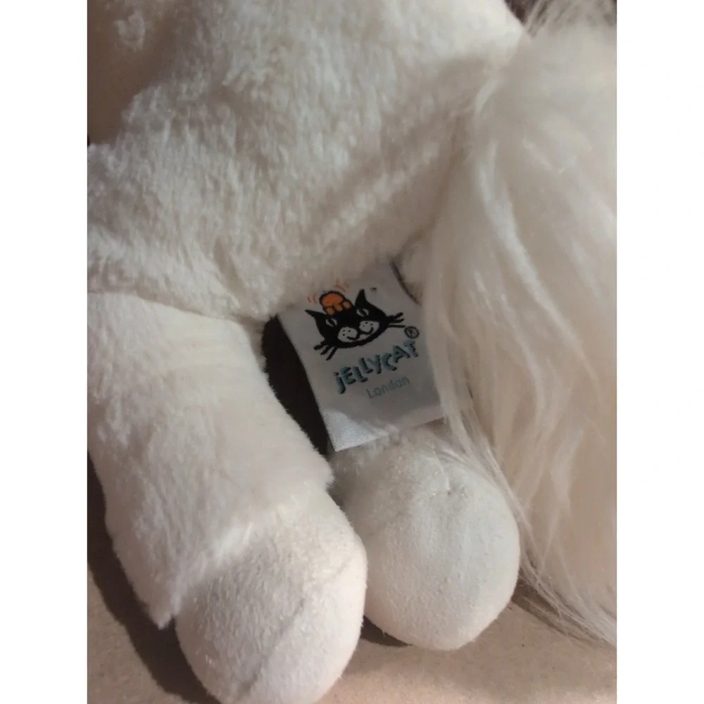 Jellycat Luna White Unicorn Gold Glitter Plush Animal Retired 15" To Tail - Picture 3 of 4